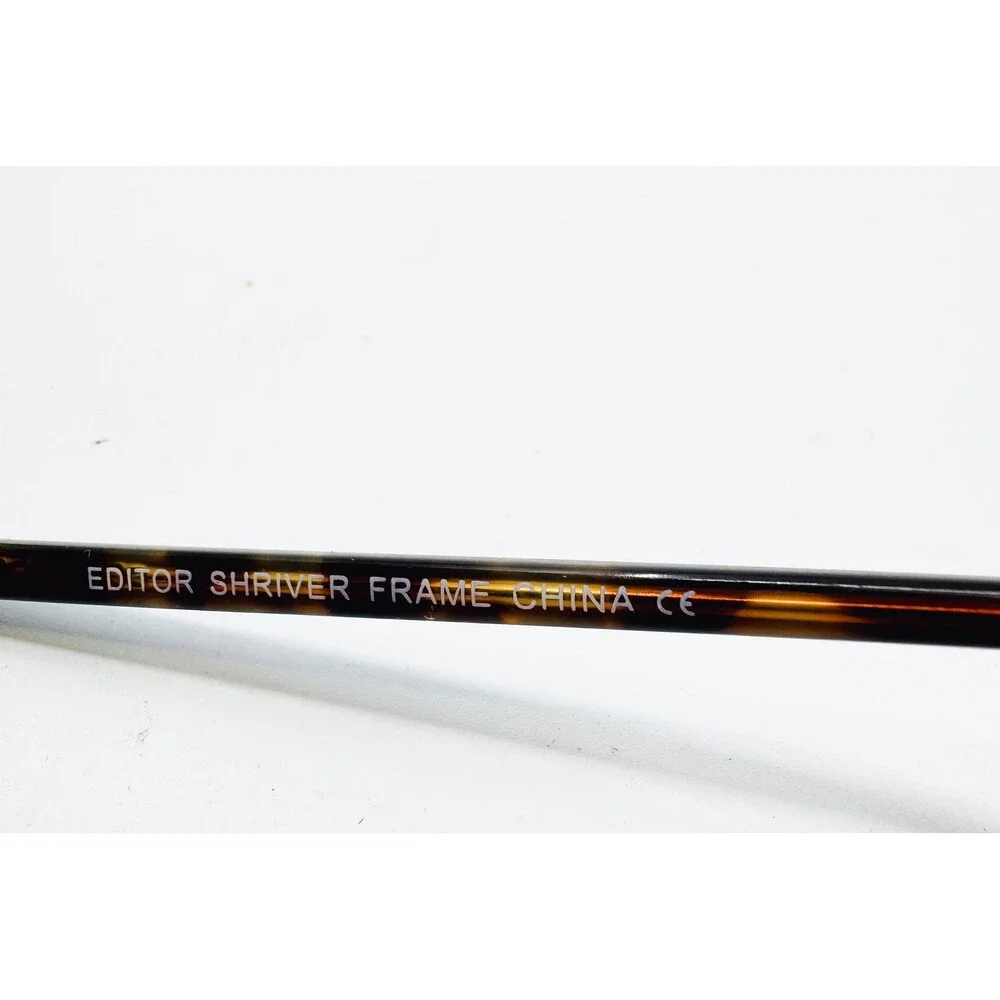 Editor Shriver Eyeglass Frames Unisex Black Tortoise Round 43-22-145